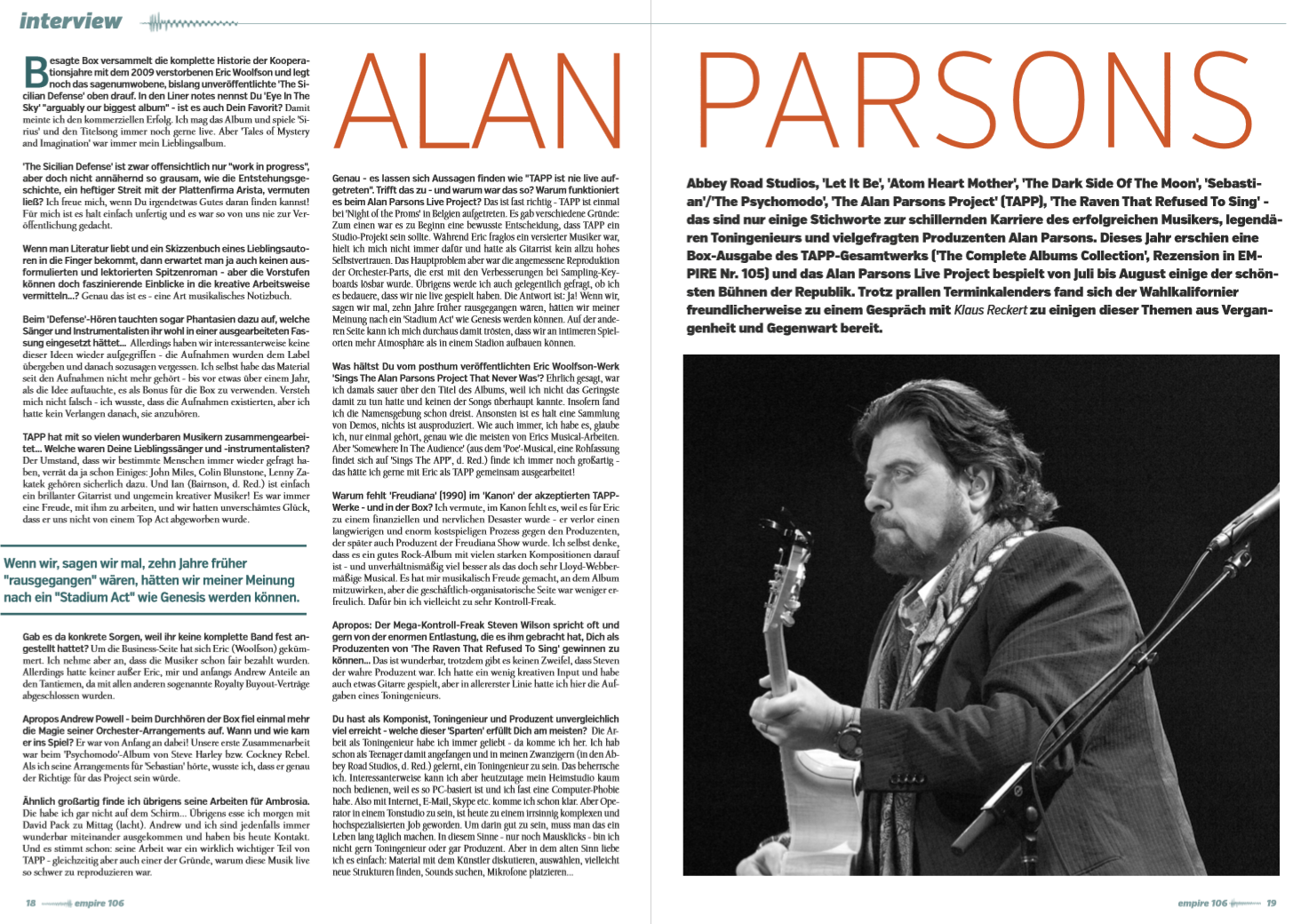 Interview m. Alan Parsons