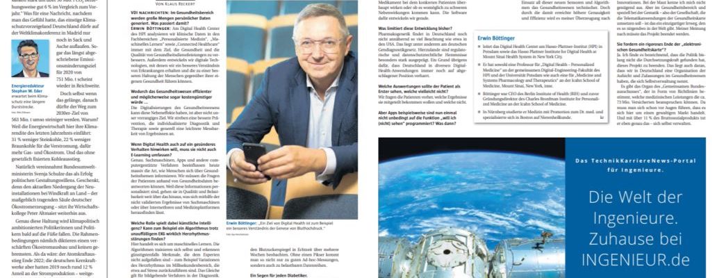 Prof. Erwin Böttinger (HPI) im Interview zu Digital Helth